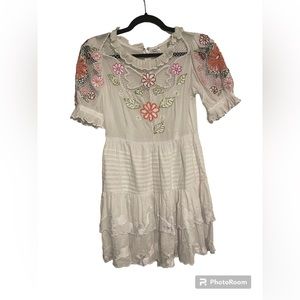 CeliaB cotton beaded mini dress